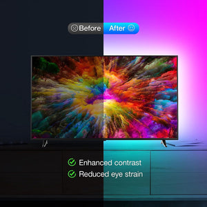 ZERO Gaming Monitor TV RGB LED Backlight Music Sync with Remote & APP control